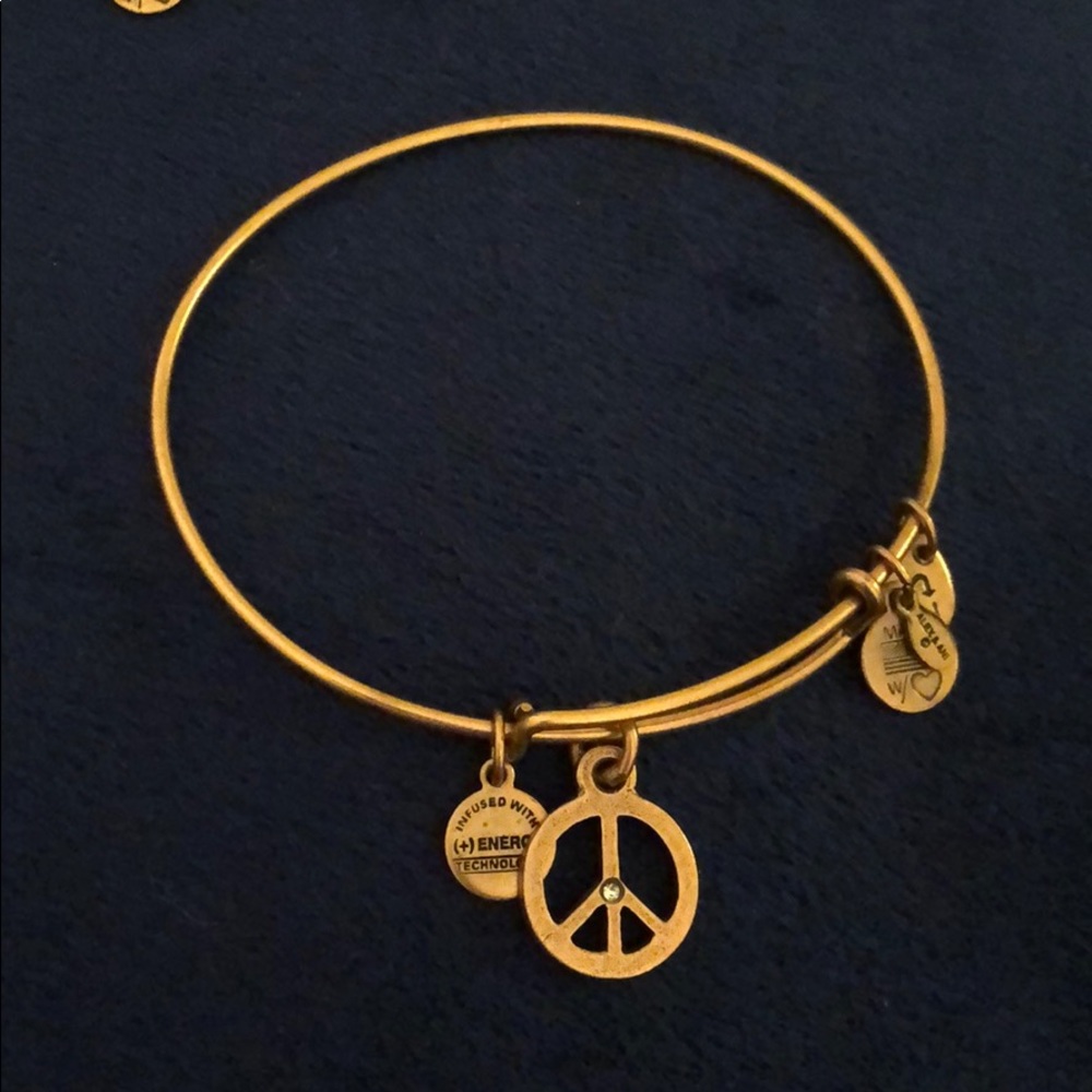 ALEX AND ANI Gold Peace Bracelet